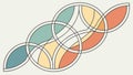 Abstract Interlocking Geometric Shapes Pattern, vector design Generative AI Royalty Free Stock Photo