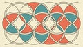Abstract Interlocking Geometric Shapes Pattern, vector design Generative AI Royalty Free Stock Photo