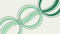 Abstract interlocking green loops pattern, harmonious and flowing, vector design Generative AI Royalty Free Stock Photo