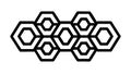 Abstract Interlocking Hexagons Pattern Vector, vector design Generative AI Royalty Free Stock Photo