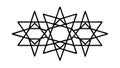 Abstract Interlocking Loops, Geometric Modern Design Element, vector design Generative AI Royalty Free Stock Photo