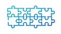 Abstract Interlocking Puzzle Shapes. ProblemSolving Motif, vector design Generative AI Royalty Free Stock Photo