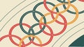 Abstract Interlocking Rings Pattern Background, vector design Generative AI Royalty Free Stock Photo