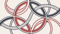 Abstract Interlocking Rings Pattern, Connection and Network, vector design Generative AI Royalty Free Stock Photo