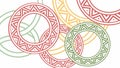 Abstract Interlocking Rings Pattern, Symbolizing Connection and Unity, vector design Generative AI Royalty Free Stock Photo