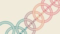 Abstract interlocking rings, seamless and geometric, modern pattern, vector design Generative AI Royalty Free Stock Photo