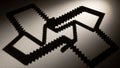 Abstract Interlocking Serrated Shadow Pattern Royalty Free Stock Photo