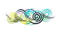 Abstract Interlocking Spiral Wave Pattern, vector design Generative AI Royalty Free Stock Photo