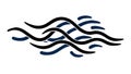Abstract Interlocking Wavy Lines Textured Pattern, vector design Generative AI Royalty Free Stock Photo