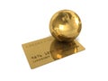Abstract international gold credit card Royalty Free Stock Photo