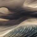 An abstract interpretation of a tornado, with textured and patterned shapes resembling the swirling motion of a tornado4, Genera