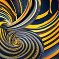 An abstract interpretation of a vortex, with textured and patterned shapes resembling the swirling motion of a vortex2, Generati