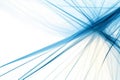Abstract intersecting blue light rays in digital composition creating dynamic futuristic visuals for creative technological