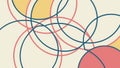 Abstract Intersecting Circles Pattern Vector, vector design Generative AI Royalty Free Stock Photo
