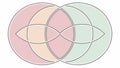 Abstract Intersecting Circular Shapes, vector design Generative AI Royalty Free Stock Photo