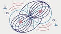 Abstract Intersecting Lines and Shapes Vector, vector design Generative AI Royalty Free Stock Photo