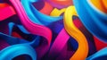Abstract Intertwined Colorful Ribbons Royalty Free Stock Photo