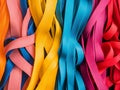 Abstract Intertwined Colorful Ribbons