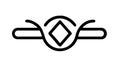 Abstract Intertwined Knot Icon, Connection and Unity Symbol, Design, vector design Generative AI Royalty Free Stock Photo