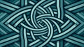 Abstract interwoven lines creating a central teal vortex design Royalty Free Stock Photo