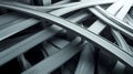 Abstract interwoven metal highways art with dynamic architecture and intricate layers