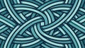 Abstract interwoven teal stripes creating a dynamic visual pattern Royalty Free Stock Photo