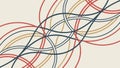 Abstract interwoven wavy lines pattern in subtle tones, vector design Generative AI Royalty Free Stock Photo