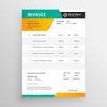 Abstract invoice quotation template design