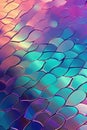 Abstract iridescent background with fish scale texture. Generative AI Royalty Free Stock Photo