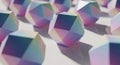 Abstract Iridescent Geometric Polyhedra Background Royalty Free Stock Photo