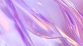 Abstract iridescent holographic pastel lilac background with fluid glassy surfaces. Generative AI. Royalty Free Stock Photo