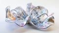 Abstract Iridescent Metallic Sculpture, Generative AI
