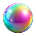 Abstract iridescent sphere vibrant pastel gradient Royalty Free Stock Photo