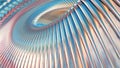 Abstract iridescent striped background, wavy stripes pattern, interesting spiral architectural minimal wallpaper