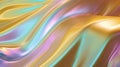 Abstract iridiscent background with holographic plastic texture, pastel colors. Generative AI Royalty Free Stock Photo