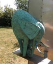 Abstract iron sculpture of an Elephant