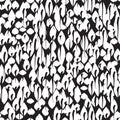 Abstract irregular blot seamless pattern. Spotted black and white