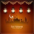 Abstract Islamic beautiful Eid Mubarak background