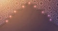Abstract Islamic Geometric Pattern With Subtle Lights And Gradient Background In Warm Tones Royalty Free Stock Photo
