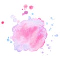 Abstract isolated colorful vector watercolor stain. Grunge element for paper design Royalty Free Stock Photo