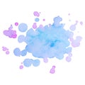 Abstract isolated colorful vector watercolor stain. Grunge element for paper design Royalty Free Stock Photo