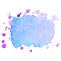 Abstract isolated colorful vector watercolor stain. Grunge element for paper design Royalty Free Stock Photo