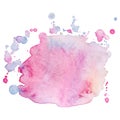 Abstract isolated colorful vector watercolor stain. Grunge element for paper design Royalty Free Stock Photo