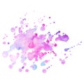 Abstract isolated colorful vector watercolor stain. Grunge element for paper design Royalty Free Stock Photo