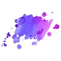 Abstract isolated colorful vector watercolor stain. Grunge element for paper design Royalty Free Stock Photo