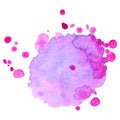 Abstract isolated colorful vector watercolor stain. Grunge element for paper design Royalty Free Stock Photo