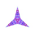 Abstract isolated geometrical polygonal triangle ornament star shape Royalty Free Stock Photo