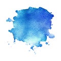 Abstract isolated watercolor hand drawn paper texture stain on white background for text design, web, label. Royalty Free Stock Photo