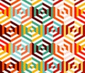 Abstract isometric 3d hexagon pattern background