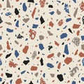 Abstract italian terrazzo style seamless pattern